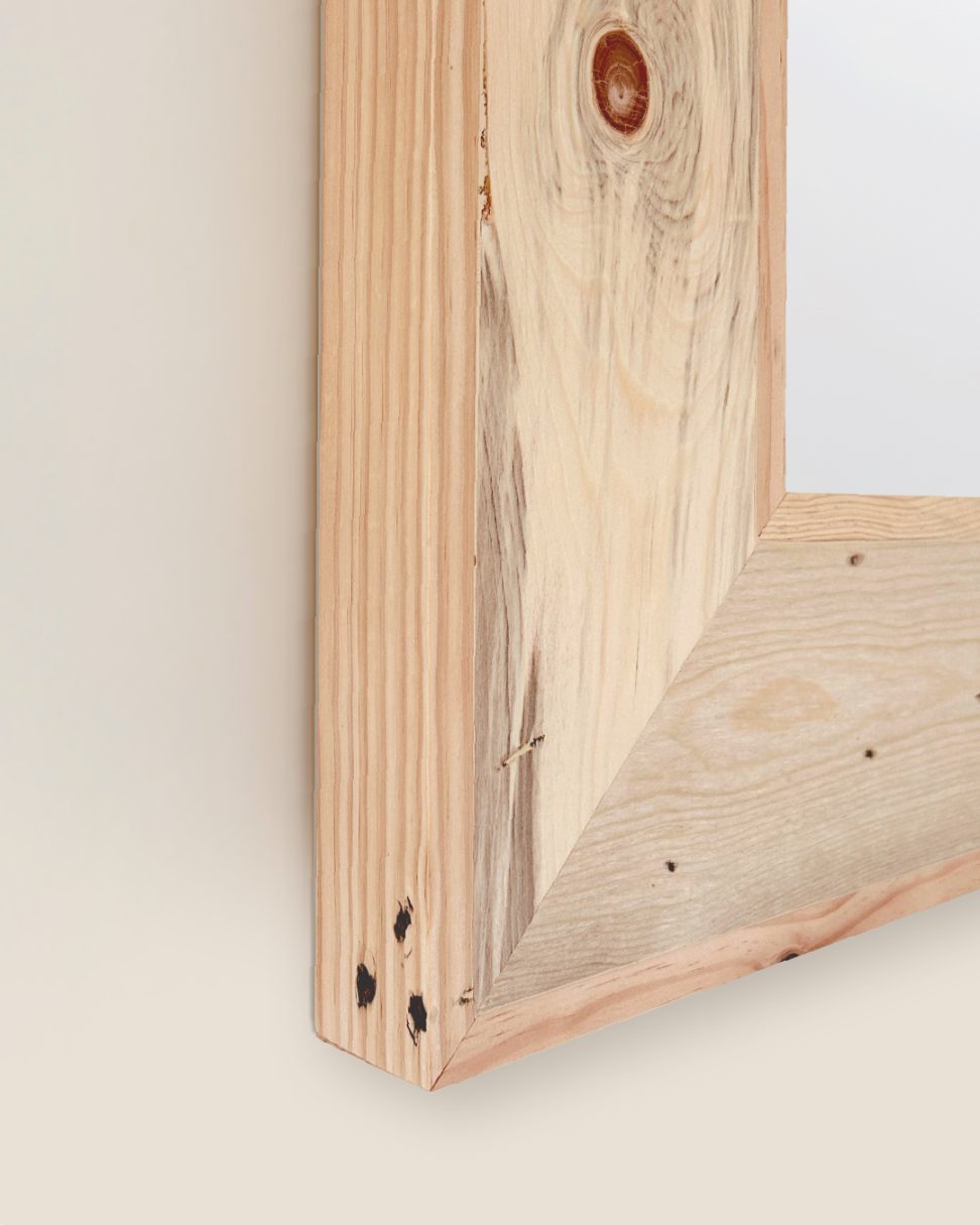 Espejo De Una Sola Pieza De Madera Recuperada - Imagen 5