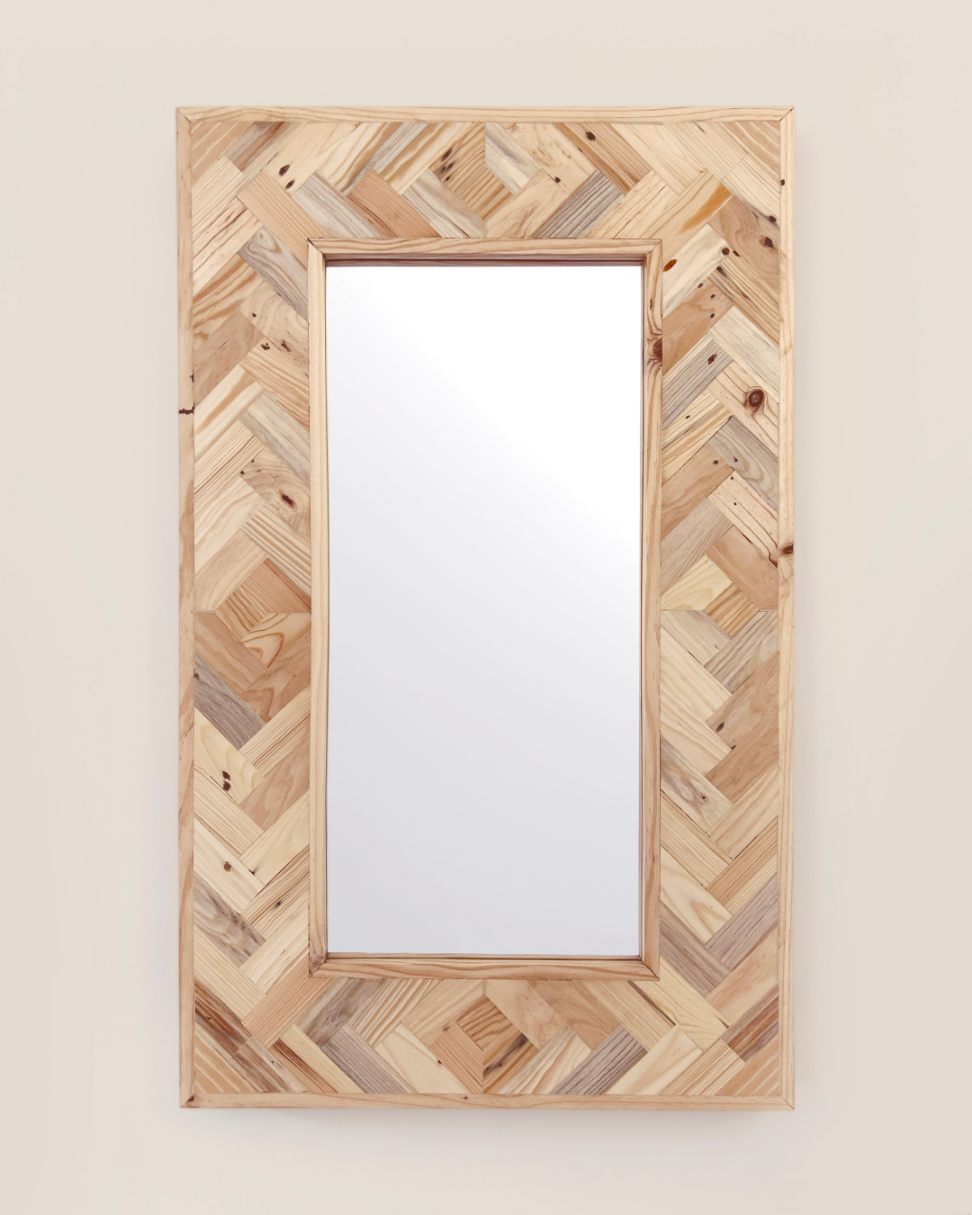 Espejo De Espiga Patentado De Madera Reciclada - Imagen 4