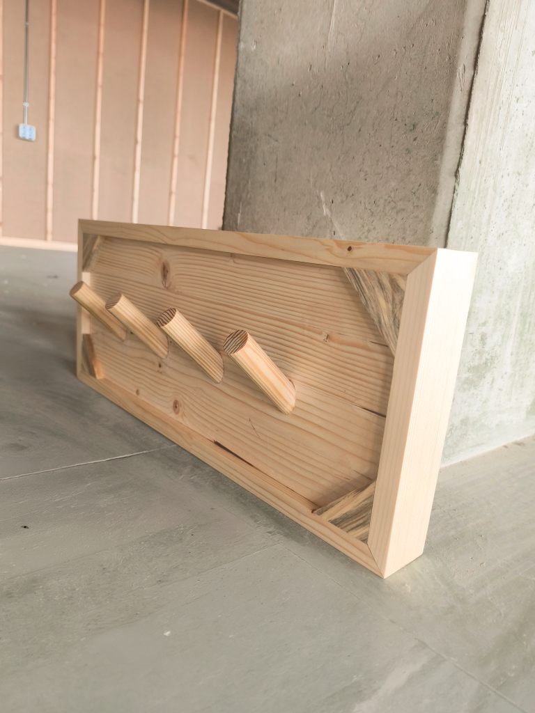 Perchero De Pared Decorativo De Madera Reciclada - Imagen 3